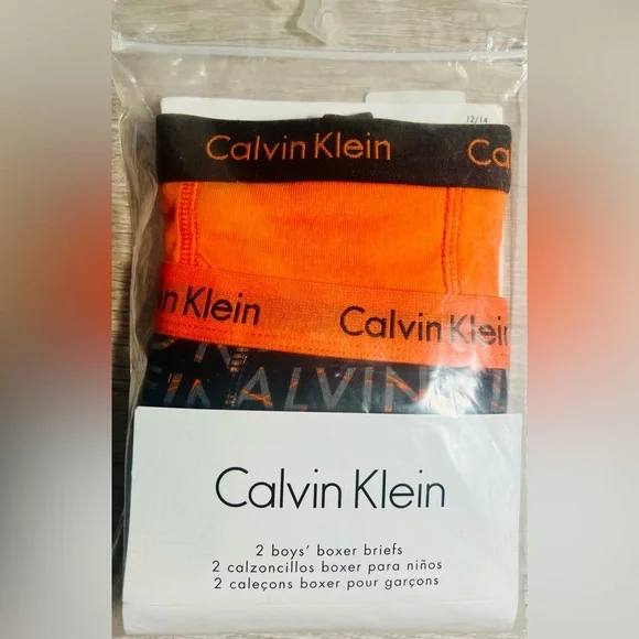 Calvin Klein boys boxer briefs 12/14 New - Picture 1 of 2
